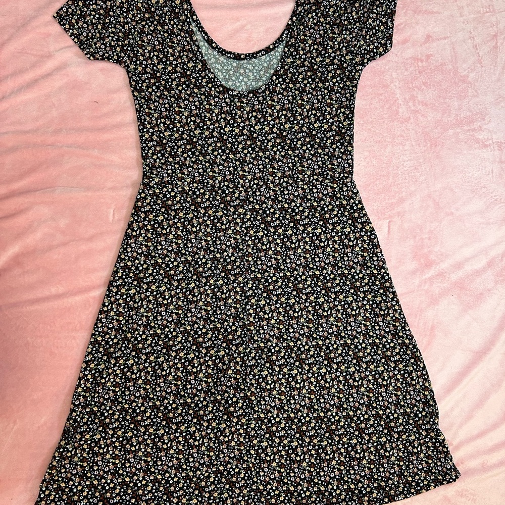 Floral Black Dress